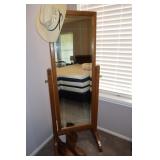 Oak Free Standing Mirror