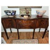 Flamed Mahogany Antique Sideboard