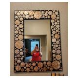 Ebony and Shell Mirror