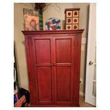 Shabby Chic Red Armoire