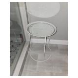 Mirror Top Metal Side Table