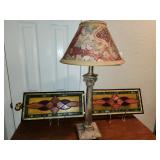 Pair Stain Glass Panels - Table Lamp