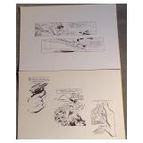 Superman Comic Book Page Posters, Black & White