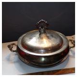 FB Rogers Vintage Silverplate Serving Chafing Bowl With Lid 12"