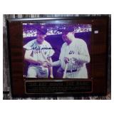 Beautiful Picture (Ted Williams & Babe Ruth) Mounted On Plaque, "Autographed By Ted Williams", With 