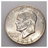 Error 1971-D Eisenhower Dollar Choice BU