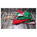 Group Of 24 Vintage Italian Flags, New Old-Stock (See Below For Quantity & Size Breakdown)