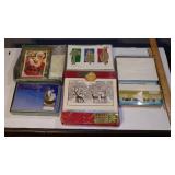 Five Vintage "1970-1990" New Boxes Of Holiday Cards (The Outer Plastic On Some Boxes Is Ripped)