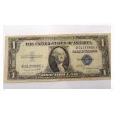 1935-G $1 Silver Certificate (One Dollar Blue Seal) Lightly Circulated