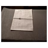 Authentic & Excellent Condition Thursday Morning November 4, 1875, "Saint Louis Globe-Democrat"