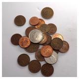 Lot Of 25 Foreign Coins UNSEARCHED