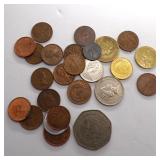 Lot Of 25 Foreign Coins UNSEARCHED