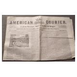 Authentic Antique & Excellent Condition Saturday April 26, 1856, American Courier "Philadelphia"