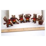 Vintage 1980 Moscow Olympic Games Mascot Misha Figure Set Of 6 RARE