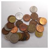 Lot Of 25 Foreign Coins UNSEARCHED