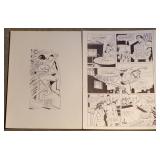 Superman Comic Book Page Posters, Black & White