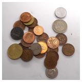 Lot Of 25 Foreign Coins UNSEARCHED