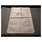 Authentic & Excellent Condition Saturday May 5, 1849, American Courier "Philadelphia" Newspaper