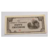 The Japanese Government Fifty Centavos (WWII Issue) GEM Crisp Uncirculated