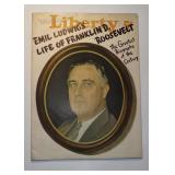 December 11, 1937, Weekly Magazine-Liberty, With Biography Of President F.D.R.