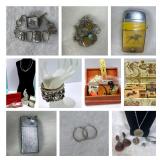 Jewelry and Glassware  Bidding ends 9/10