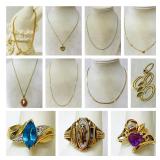 Gold, Sterling, Gemstones, and More - Bidding ends 7/6