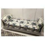Vintage Wicker Daybed/ Bench.