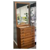 Sprague & Carleton SolidHard Rock Maple Dresser with Mirror