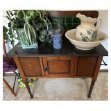 MARBLE TOP WASHSTAND