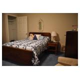 Mahogany Waterfall Set Lamps