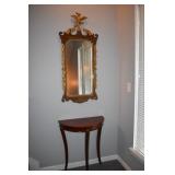 mirror and half table