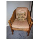 leather and caned chairs