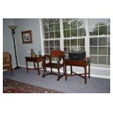 Link Taylor Tables and Ornate Chair