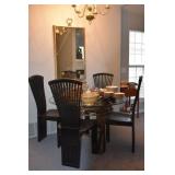 Costalini Chairs and Glass Top Table