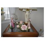 Ceramic Flower, Lamp, Figurines