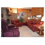 Leather Sofa and Recliner Lamps Art
