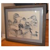 Framed Etched Ducks