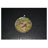 Asian handpainted pendant