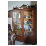 Glassware, Antique Cabinet, Vases, Vaseline Glass More