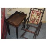 Antique Childs rocker small table