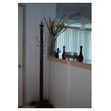 Coat Rack, Glass Vase