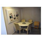 Rd Table and Chair and Art Rd Table and Chair and Art