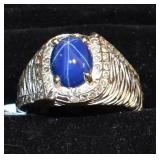 Star Sapphire with 48 Diamonds Ring Star Sapphire with 48 Diamonds Ring