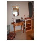 Desk and Stand with Baskets, Mirror