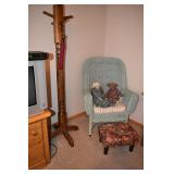 Wicker Chair, Dolls Stool