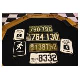 Porcelain Signs, 1910, 1918, 1928 License Plates, 1926