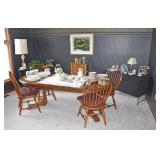 Oak Dining Set and Noritake China