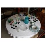 Dining Table and Stemware