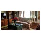 sofa and Coffee Table and Bookcase