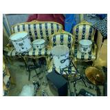 Evans Drum Set and Sofa and Chairs